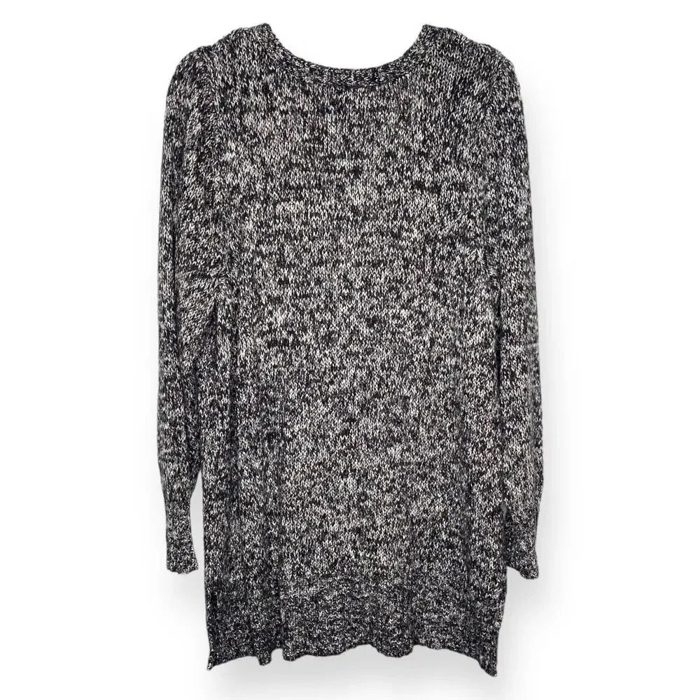 Lane Bryant Heavy Knit Mid-Weight Black White Sweater 22/24